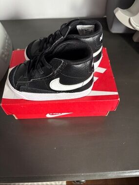 Nike Kids Black and White High-Top Sneakers